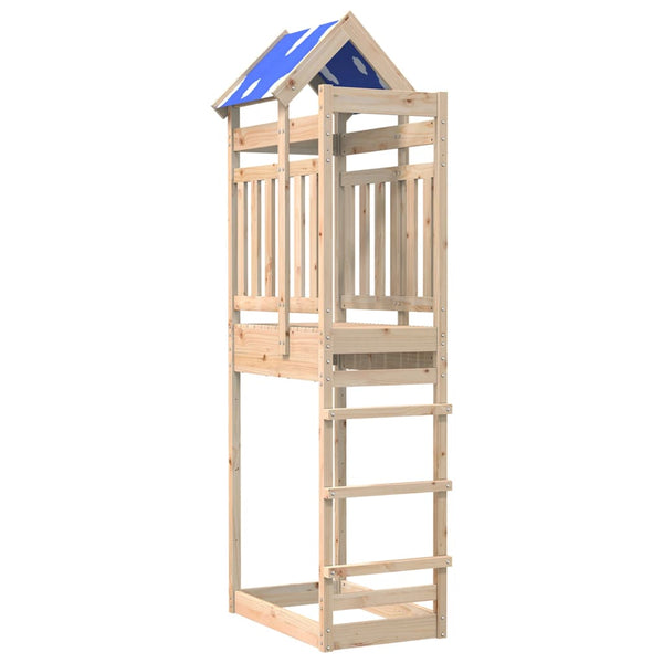 Torre de brincar 85x52,5x239 cm madeira de pinho maciça