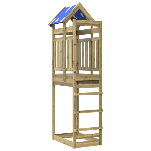 Torre de brincar 85x52,5x239 cm madeira de pinho impregnada