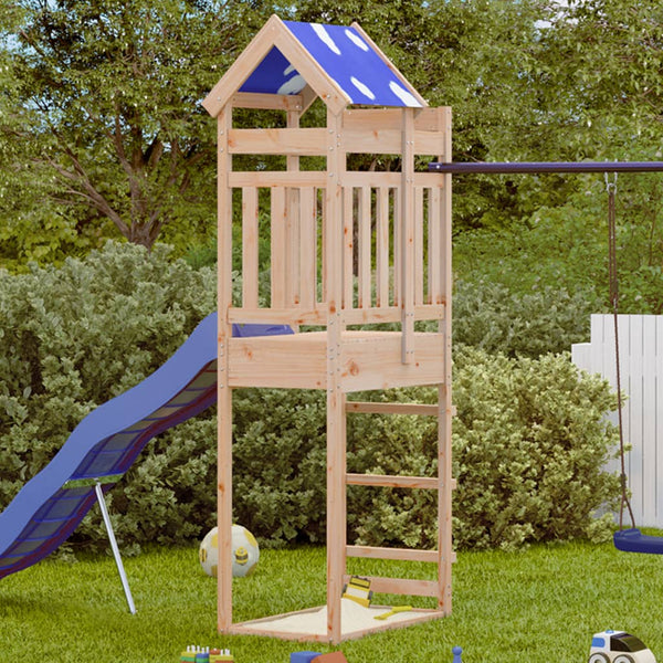 Torre de brincar 85x52,5x239 cm madeira de pinho maciça