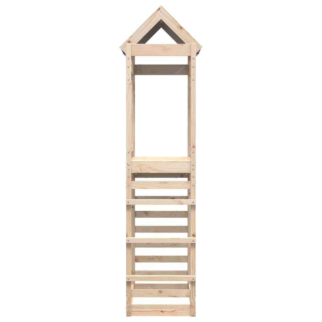 Torre de brincar c/ parede escalar 85x52,5x239 cm pinho maciço