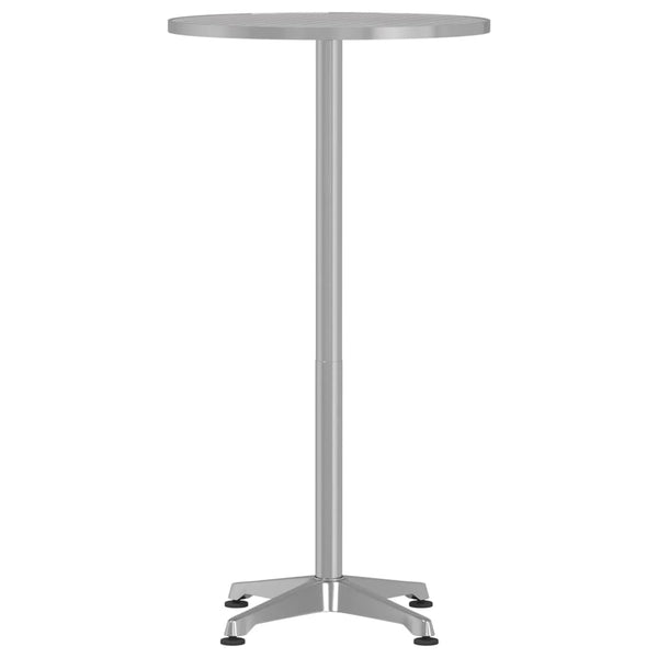Mesa de bar com altura ajustável Ø59,5x70/109,5 cm alumínio