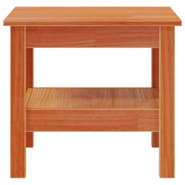 Mesa de centro 45x45x40 cm madeira pinho maciça castanho mel