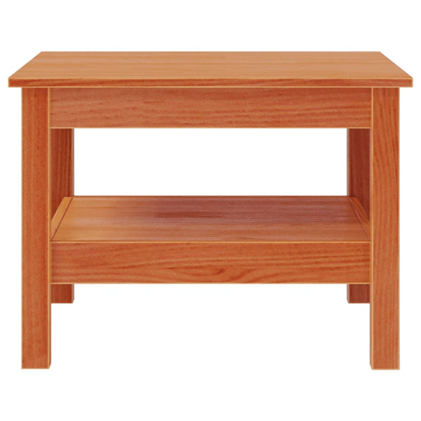 Mesa de centro 55x55x40 cm madeira pinho maciça castanho mel