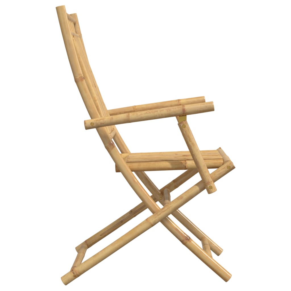 Cadeiras de jardim dobráveis 2 pcs 53x66x99 cm bambu