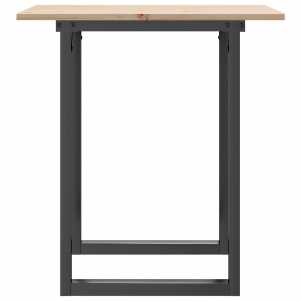 Mesa de jantar estrutura em O 60x60x75 cm pinho e ferro fundido