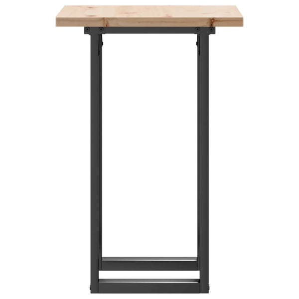 Mesa de jantar estrutura em O 50x50x75,5 cm pinho/ferro fundido