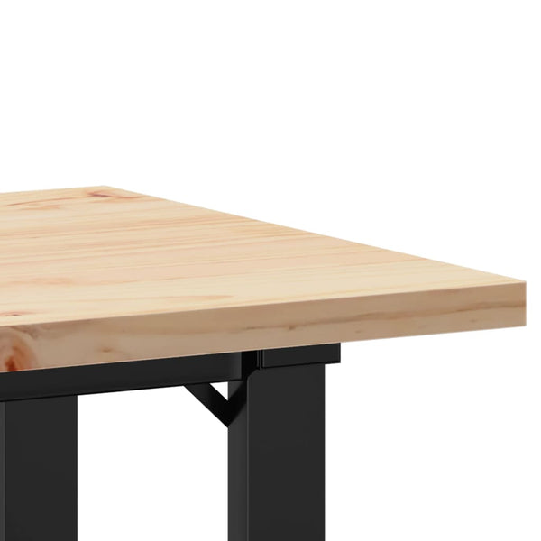 Mesa de jantar estrutura em O 50x50x75,5 cm pinho/ferro fundido