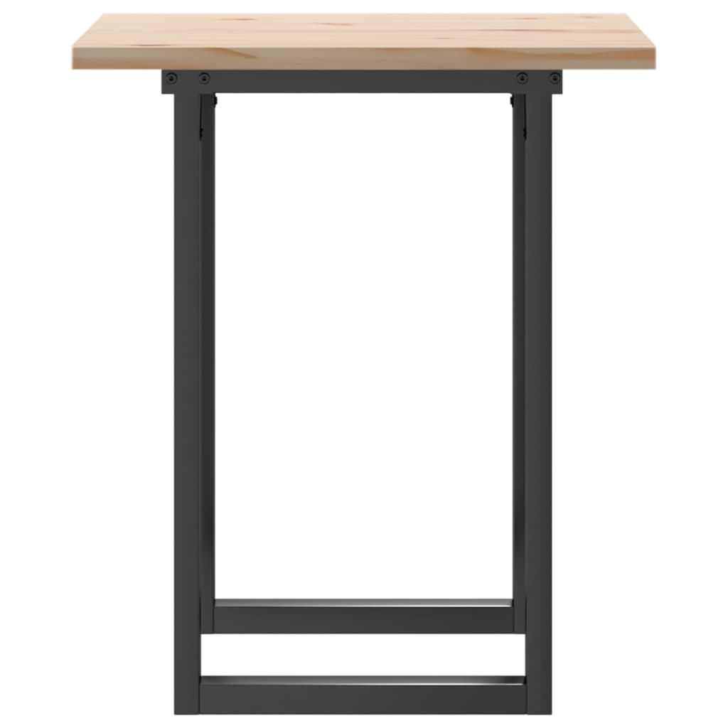 Mesa de jantar estrutura em O 60x60x75,5 cm pinho/ferro fundido