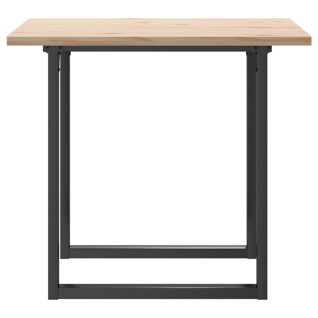 Mesa de jantar estrutura em O 80x80x75,5 cm pinho/ferro fundido