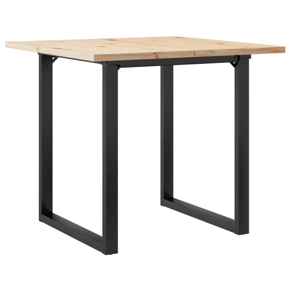 Mesa de jantar estrutura em O 90x90x75,5 cm pinho/ferro fundido