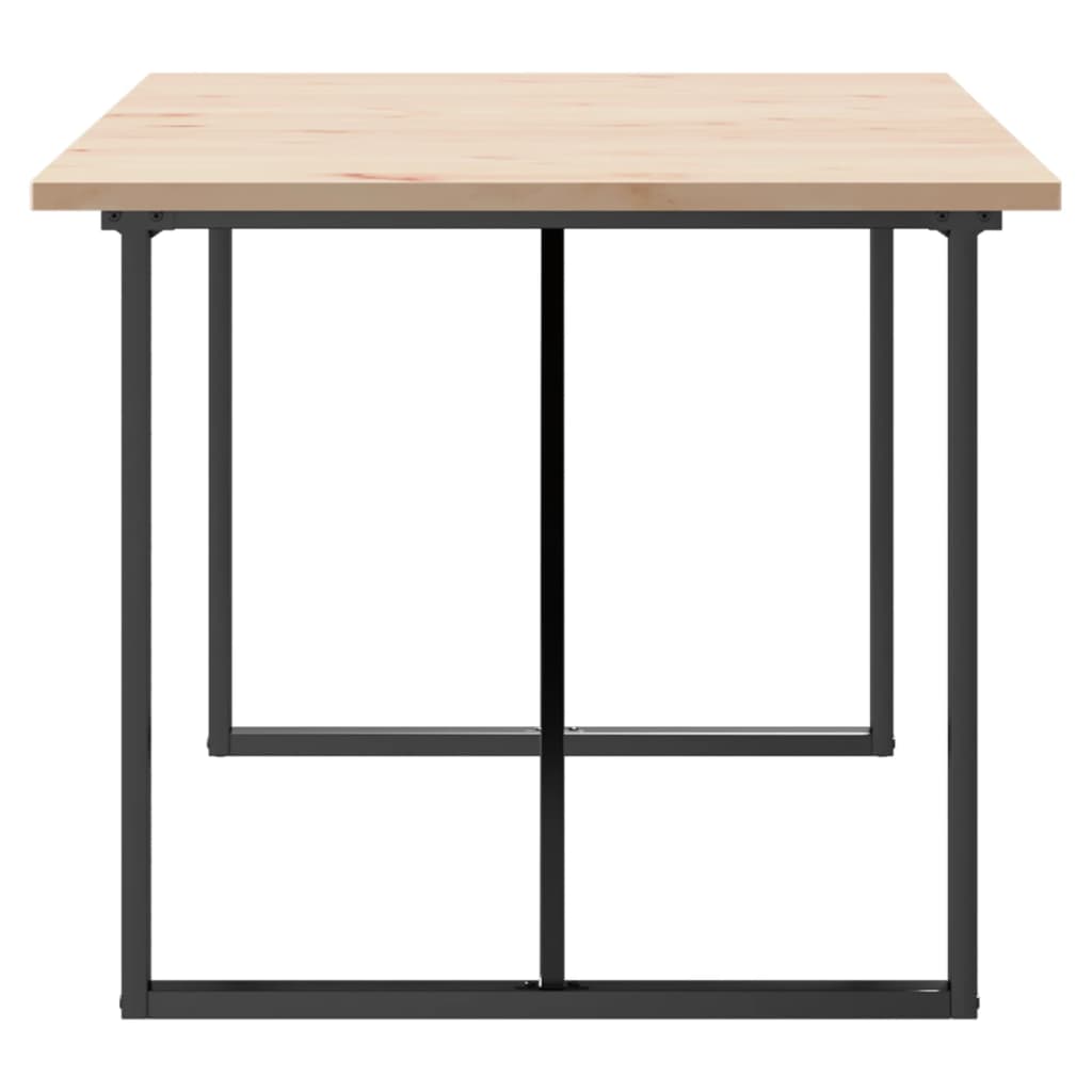 Mesa de jantar estrutura em O 180x90x75,5cm pinho/ferro fundido