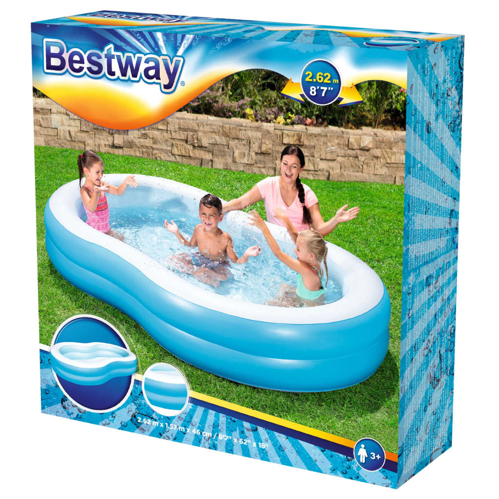 Bestway Piscina Big Lagoon Family 262x157x46 cm