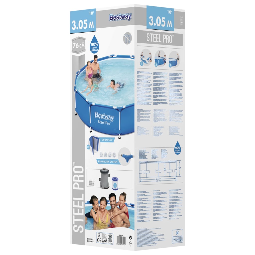 Piscina Bestway Steel Pro 305x76 cm