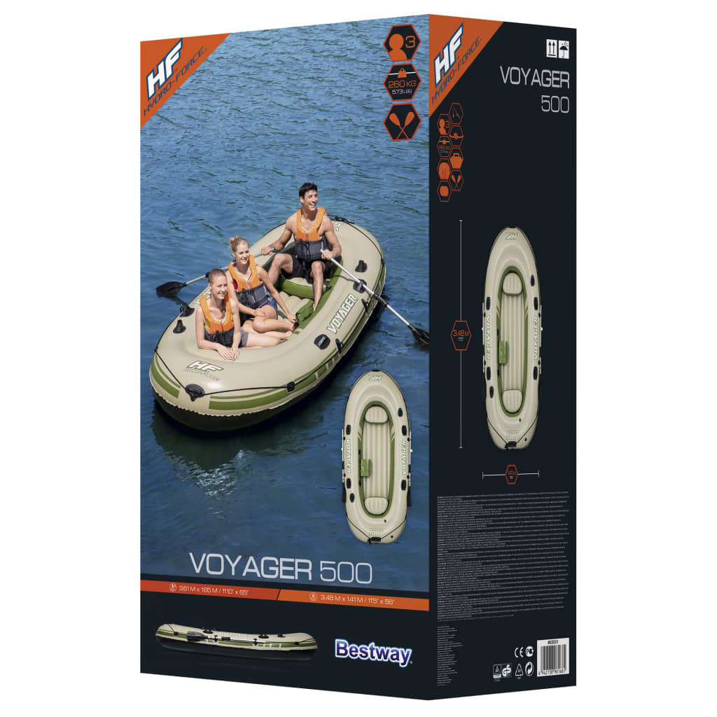 Bestway Hydro-Force Voyager 500 inflatable boat 348x141 cm