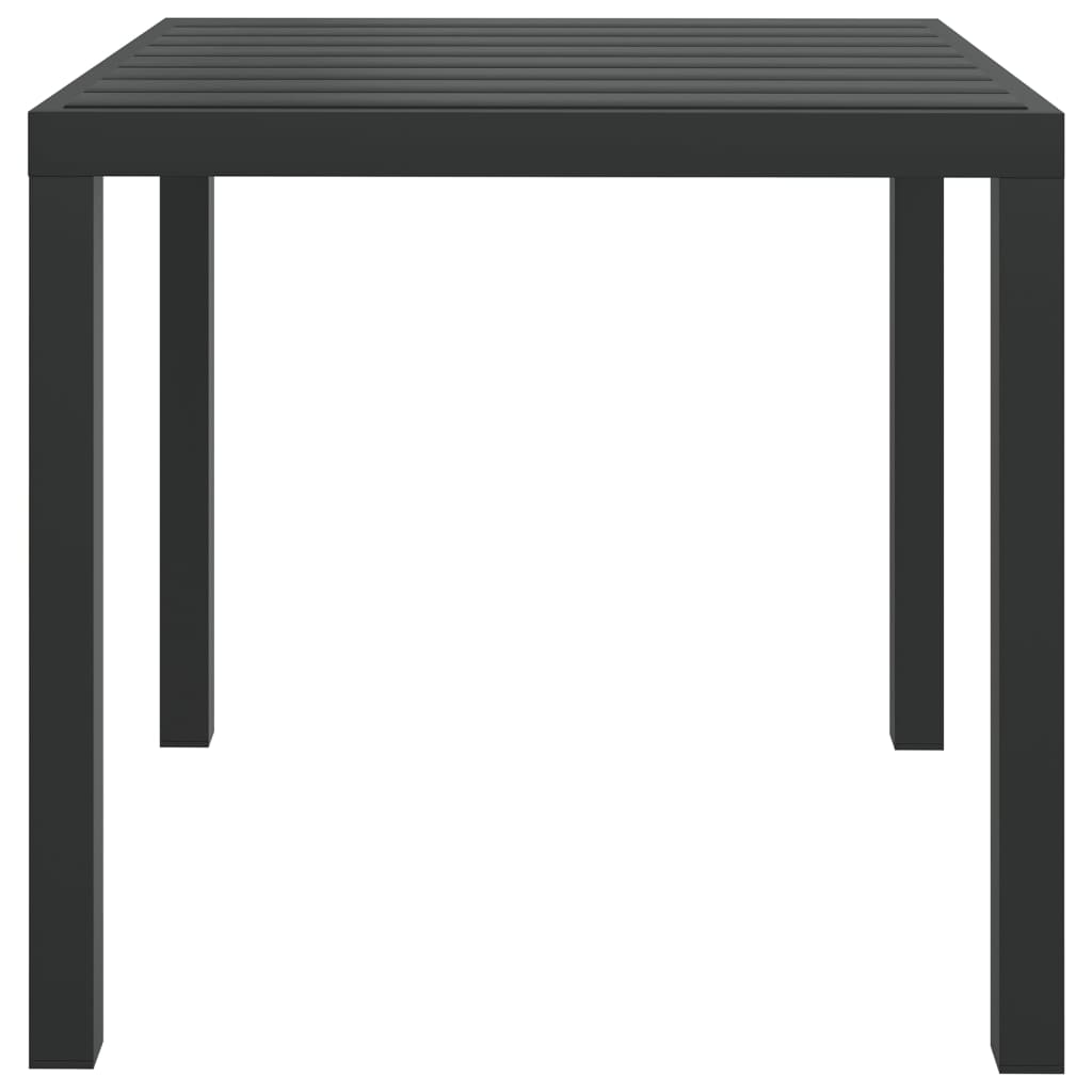 Mesa de jardim em alumínio e WPC 80x80x74 cm preto