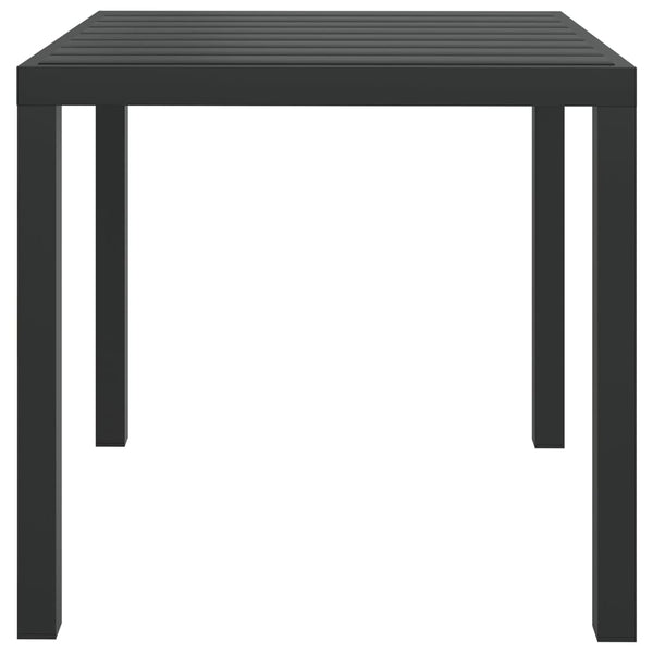 Mesa de jardim em alumínio e WPC 80x80x74 cm preto