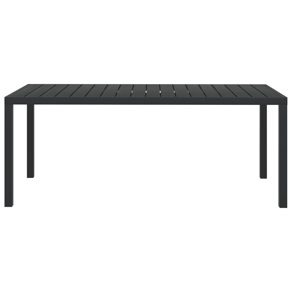 Mesa de jardim em alumínio e WPC 185x90x74 cm preto