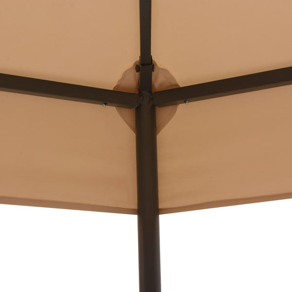 Tenda/gazebo de jardim hexagonal 323x265 cm bege