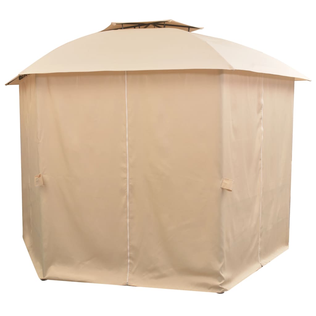 Tenda de jardim com cortinas hexagonal 360x265 cm