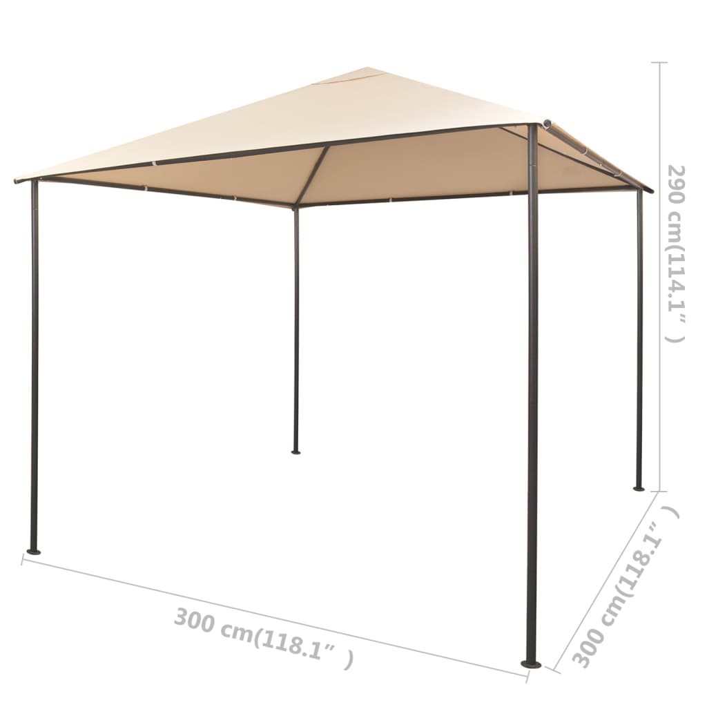 Gazebo tenda com toldo 3x3 m aço bege