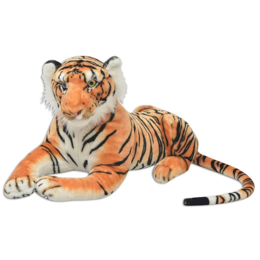 Tigre de peluche, castanho, XXL