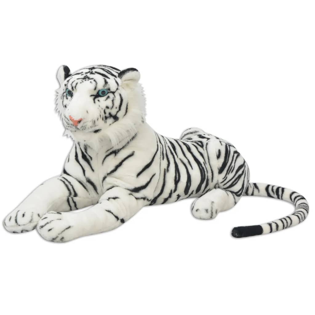 Tigre de peluche, branco, XXL