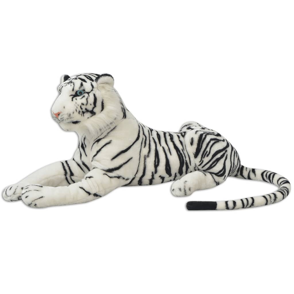 Tigre de peluche, branco, XXL