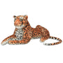 Leopardo de peluche, castanho, XXL