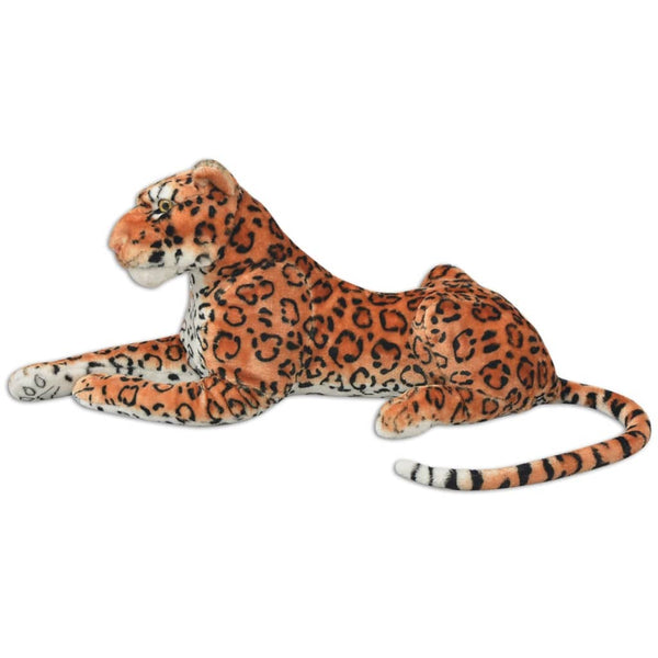 Leopardo de peluche, castanho, XXL
