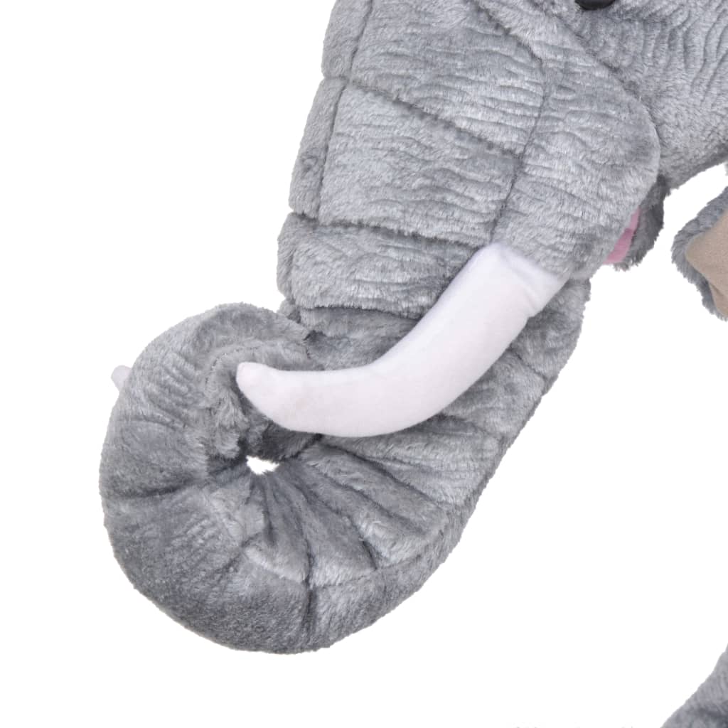 XXL Gray Plush Riding Elephant