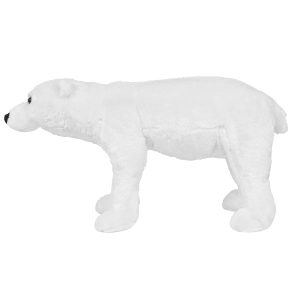 White plush polar bear riding toy XXL