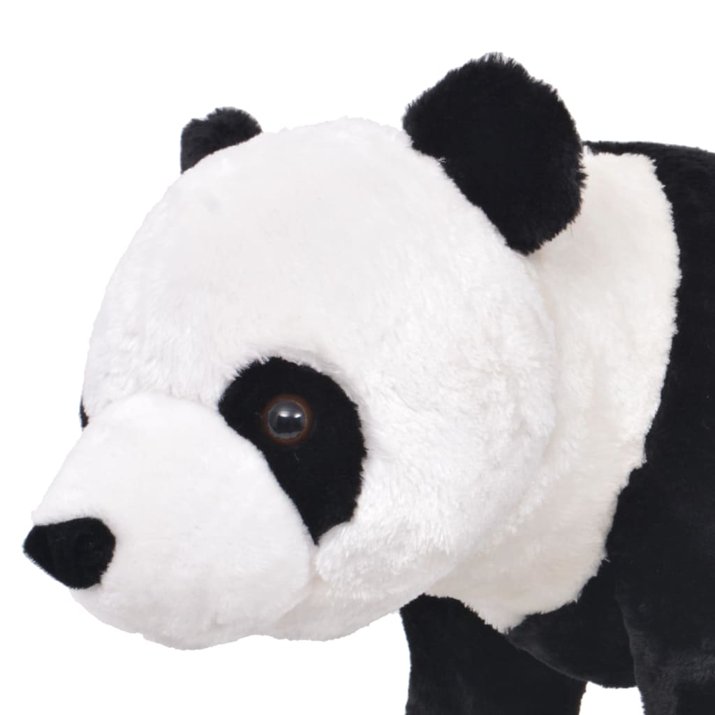 XXL black and white plush panda riding toy