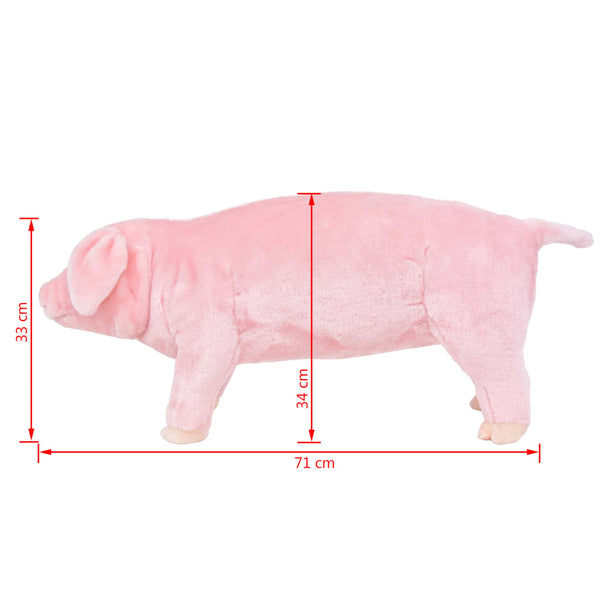 Brinquedo de montar porco peluche rosa XXL
