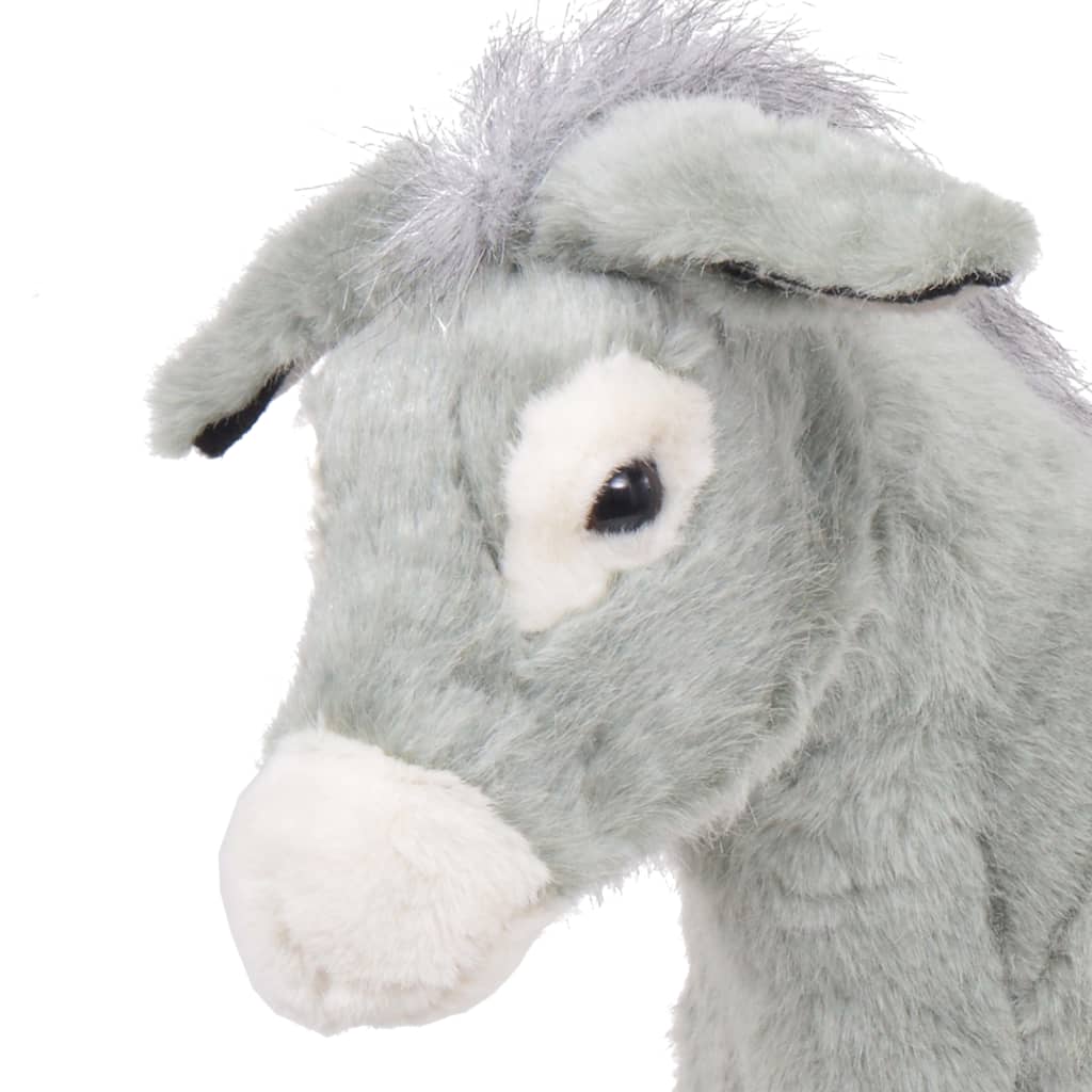 XXL gray plush riding donkey
