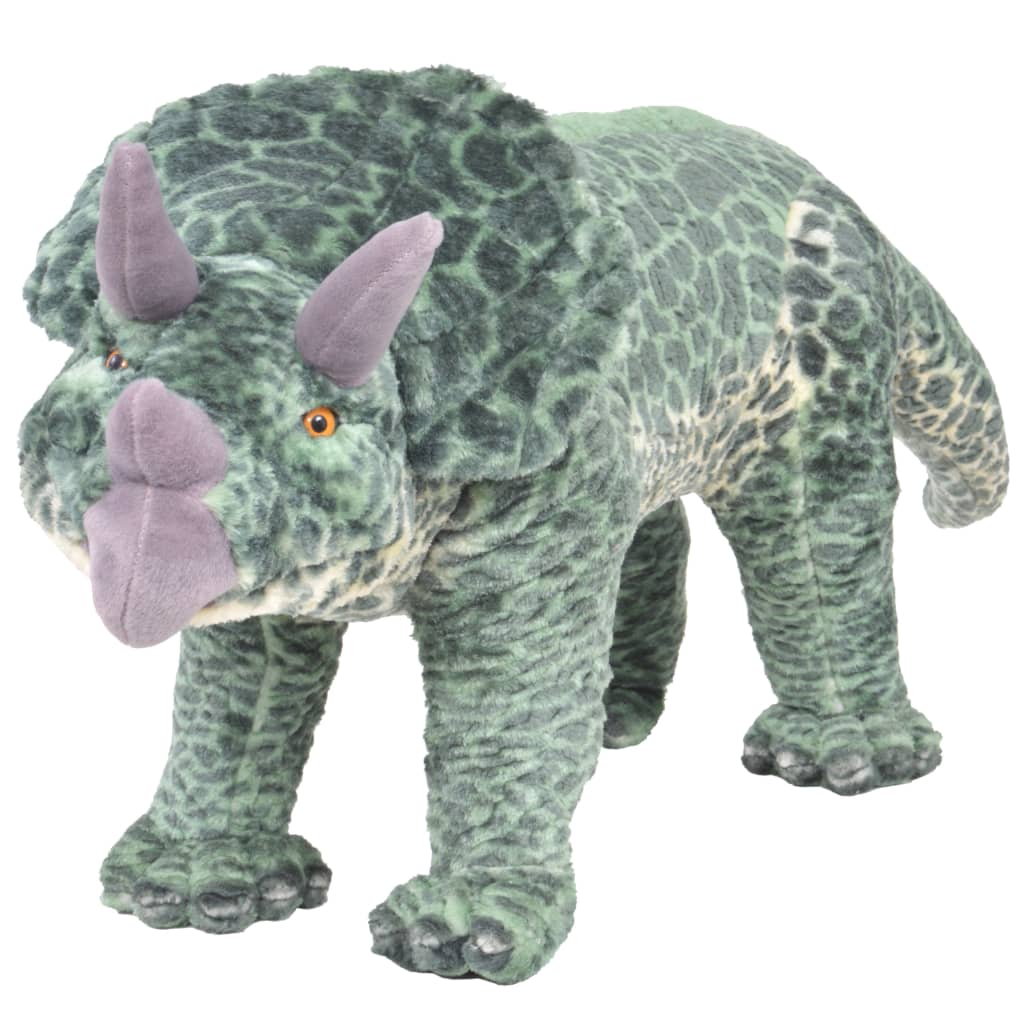 Green Triceratops Plush Dinosaur Building Toy XXL