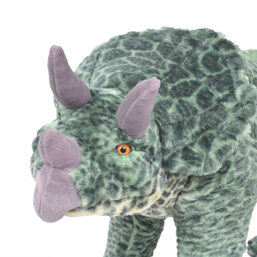 Green Triceratops Plush Dinosaur Building Toy XXL