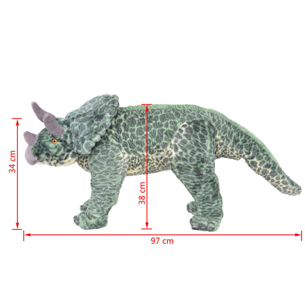 Brinquedo de montar dinossauro triceratops peluche verde XXL