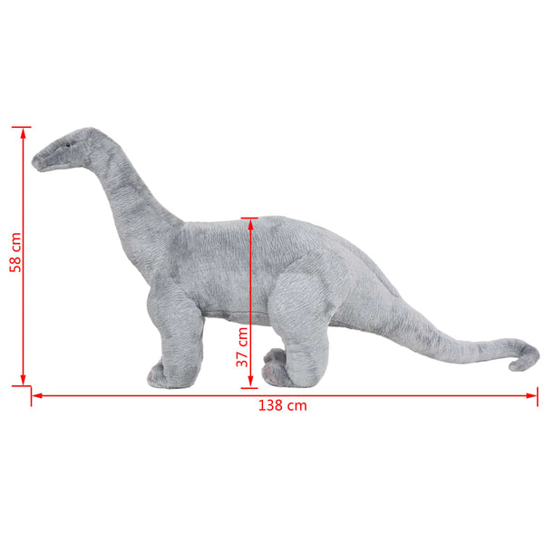 Peluche Dinosaurio Braquiosaurio Gris XXL