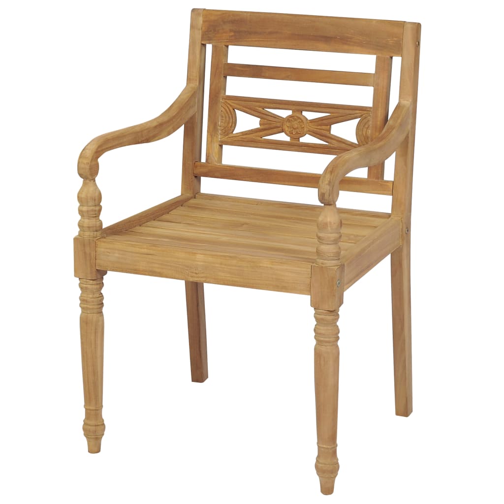 Cadeiras Batávia 2 pcs madeira teca maciça