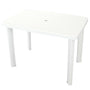 Mesa de jardim 101x68x72 cm plástico branco