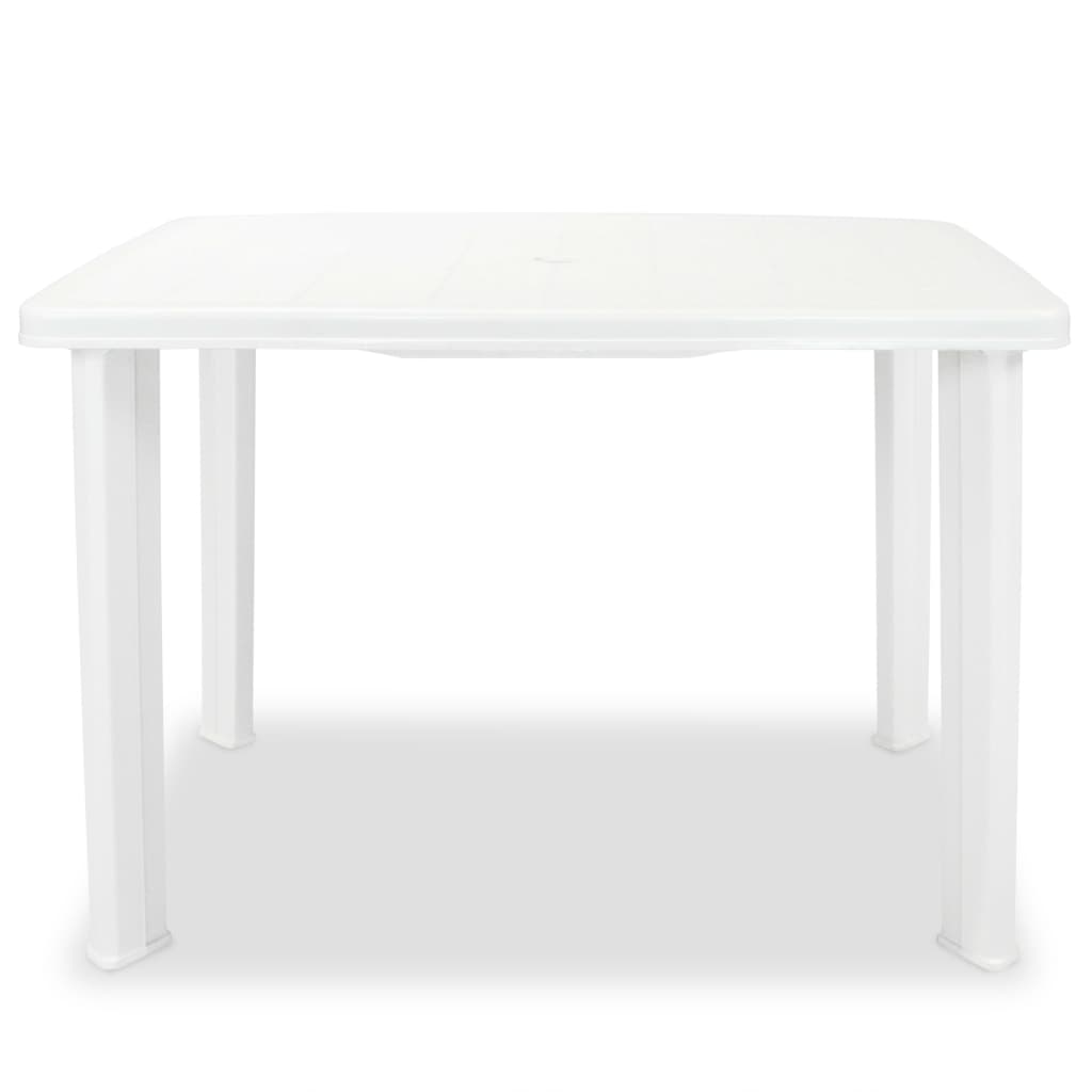 Mesa de jardim 101x68x72 cm plástico branco