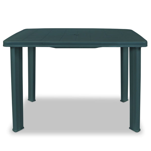 Mesa de jardim 101x68x72 cm plástico verde