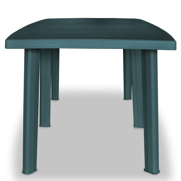 Mesa de jardim 210x96x72 cm plástico verde