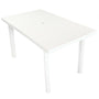 Mesa de jardim 126x76x72 cm plástico branco