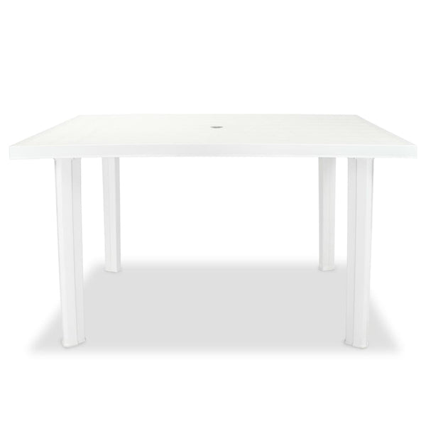 Mesa de jardim 126x76x72 cm plástico branco