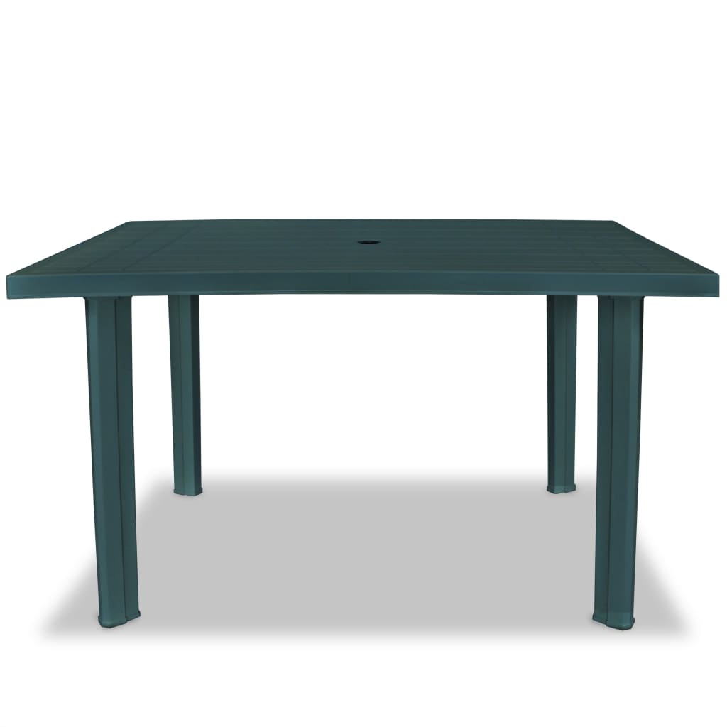 Mesa de jardim 126x76x72 cm plástico verde