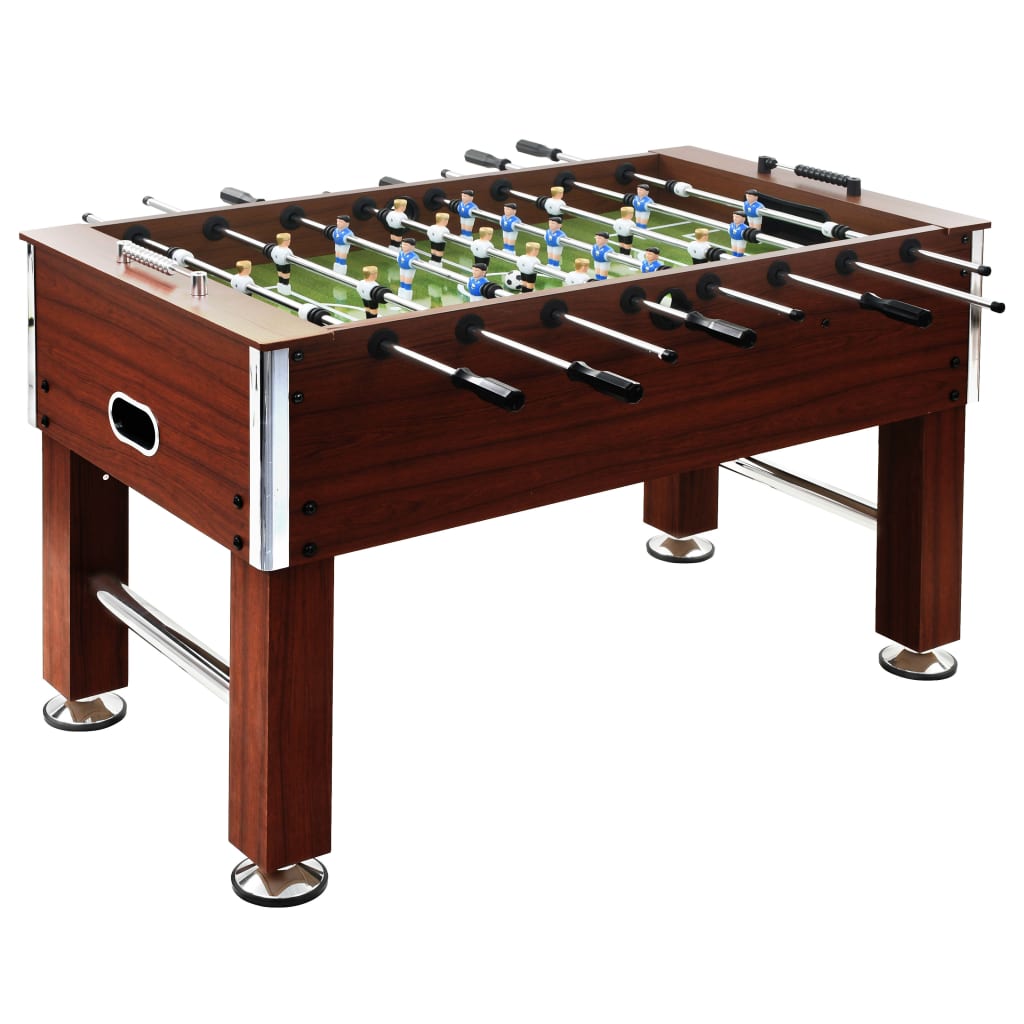 Steel table football 60 kg 140x74.5x87.5 cm brown