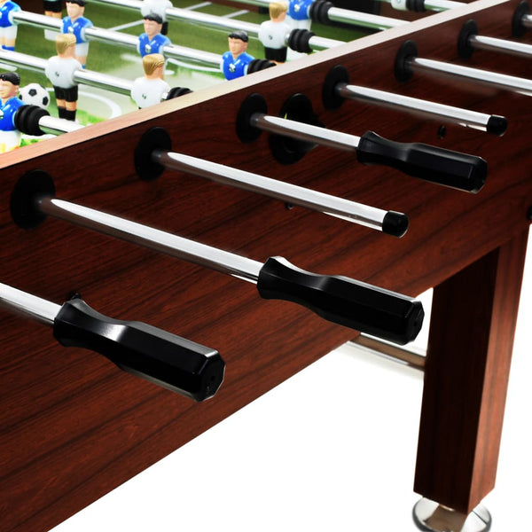 Steel table football 60 kg 140x74.5x87.5 cm brown