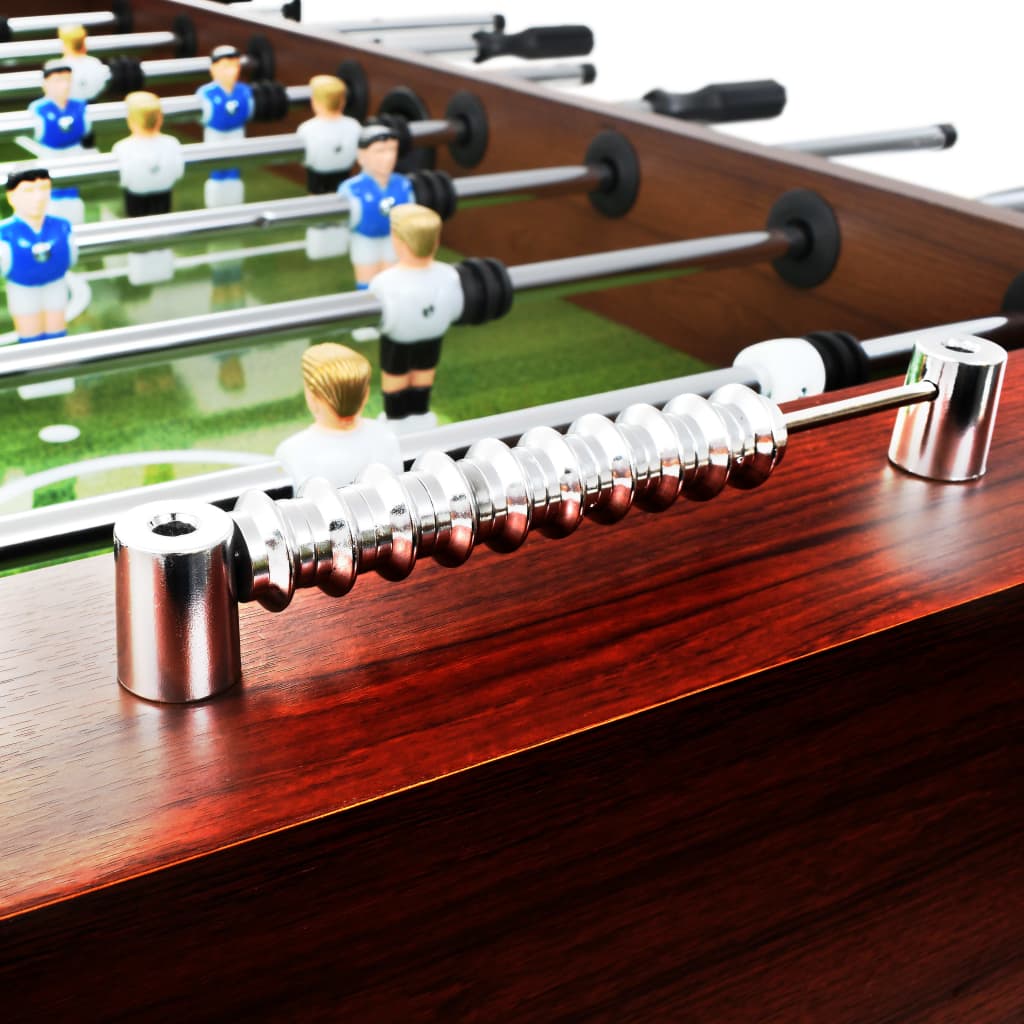 Steel table football 60 kg 140x74.5x87.5 cm brown