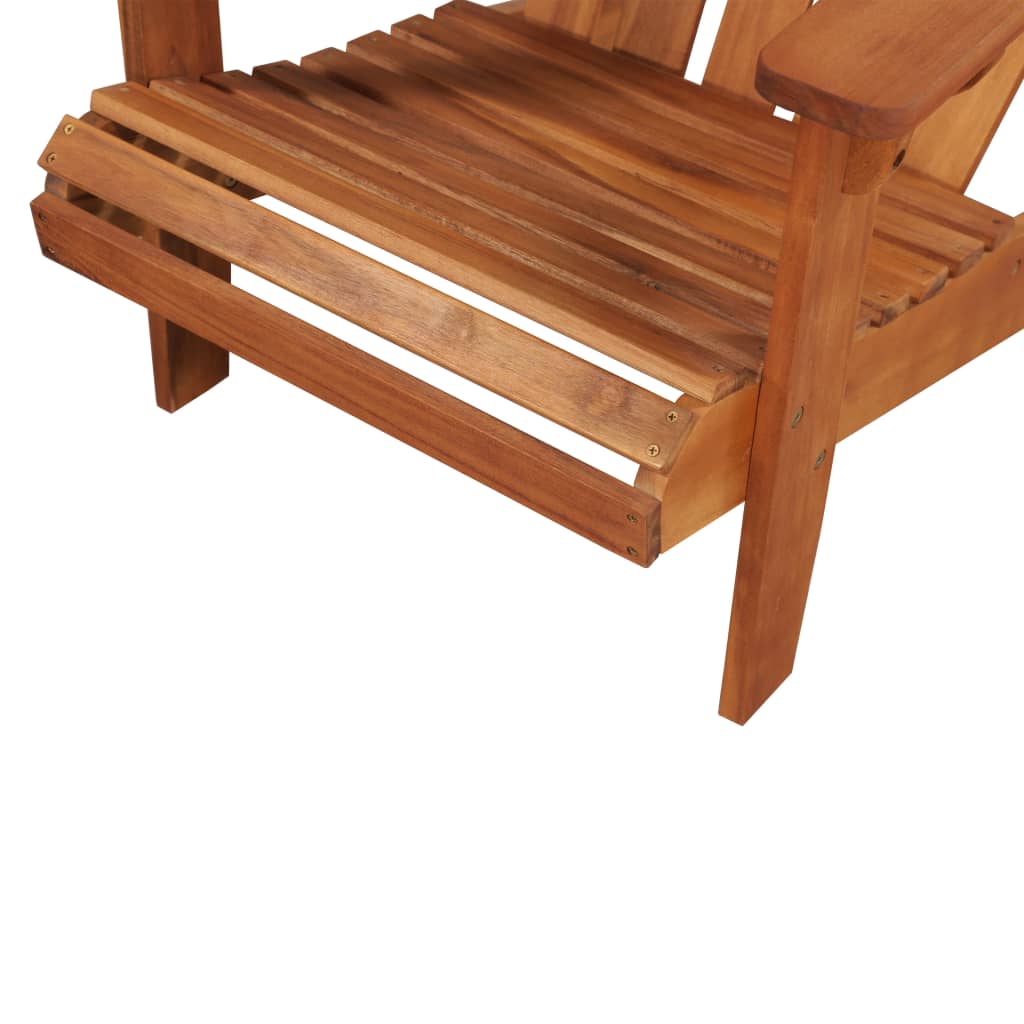 Cadeira jardim Adirondack em madeira de acácia maciça